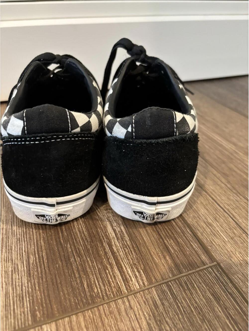 VANS Old Skool Canvas Lace Up Checkerboard Black White Men’s Sneakers US 9 EU 42 - Picture 4 of 8